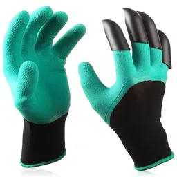 glun GLUN® Claw Gardening Gloves for Planting Breathable Material with Right Hand Fingertips ABS Claws for Digging and Gardening Pair image 1