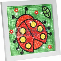 spartan kids SPARTAN KIDS® Diamond Art Ladybug Kit - DIY Wall Painting for Kids Ages 9-12 - Premium Art and Craft Kit for Girls - Unique Home Decor Wall Piece - Creative Painting Activity image 1