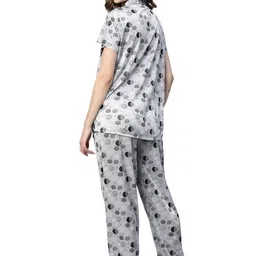 av2 Women Satin Short Sleeve Top And Pajama Set 2297 image 3