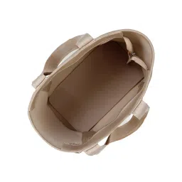 Tann Trim Beige Trooper Zipper Tote Bag with Detachable Sling image 5