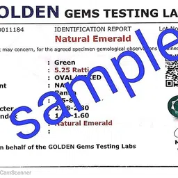 gems river 3.00 Carat Green Emerald Gemstone Certified Colombian Panna Stone for Men & Women (F155) image 4