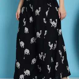 TAG 7 Printed Pure Cotton Flared Palazzo image 4