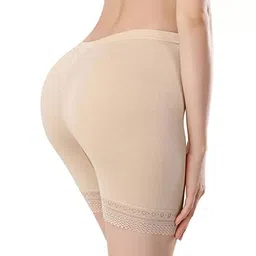 regalia procot Womens Girls Cotton Lycra Cycling Shorts with Lace, Underskirt Slips Safety Shorts 4 Way Stretchable S to 4XL Combo Pack image 2