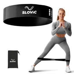 SLOVIC Resistance Loop Bands 100% Natural Latex Exercise Bands with 1 Year Warranty Mini Resistance Loop Band for Full Body Exercises - Black-image-40