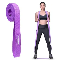 SLOVIC Long Fabric Resistance Bands | Heavy Resistance - Purple, 80LB | Anti-Slip Resistance Bands for Calisthenics with Workout Guide for Glutes, Hip, Thigh, Arms & Leg Workout (1 Year Warranty)-image-10