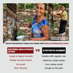 SLOVIC Resistance Tube (1 Year Warranty) with 30+ Exercise E-Guide & Foam Handle, Suitable for Home and Gym for Men and Women, Multipurpose Resistance Tube Band (Green 20kg + Blue 10kg) image 5