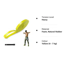 Slovic Resistance TPE Bands for Workout- Yellow | Resistance Band Set | Exercise Band for Home Gym Fitness | Pull Up Band | Loop Band | Stretching Band | Gym Band for Men & Women | Heavy Duty Material image 2
