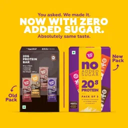 yogabars Yogabar No Added Sugar 20g Protein Bars | High Protein & Energy Bars | Added Probiotics & Whey | 20g Protein & 10g Fibre Nutrition Bars| Pack of 5 x 70g Each | No Preservatives image 5