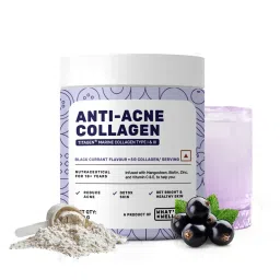what's up wellness What’s Up Anti Acne Collagen With Zinc, Mangosteen & Biotin to treat adult acne and get brighter,youthful and firm skin.Collagen powder for men and women includes Antioxidants,Vitamin C & E.Clinically Proven Titagen Collagen. Black Currant Flavour-picture-20
