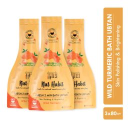 Nat Habit Fresh Bath Ubtan - Wild Turmeric Body Scrub For Body Detan, Pigmentation & Acne Control-picture-17