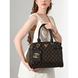 Lavie Signature Pink Womens Mono Napa Satchel Bag (M) image 1