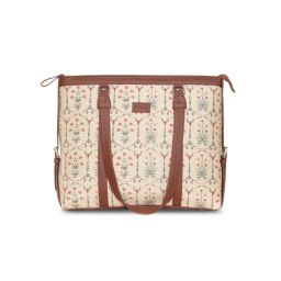 Zouk Womens Handcrafted Vegan Taj Nakashi Office Bag - Fits Upto 15.6 Inch Laptop-picture-35