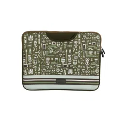 Chumbak Teal by CHUMBAK Khaki Travel The World Laptop Sleeve-picture-28