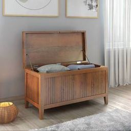 urban ladder Rhodes Solid Wood Bench in Amber Walnut Finish-picture-1
