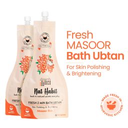 Nat Habit Fresh Bath Ubtan - Masoor Body Scrub, Skin Polishing & Brightening with Pulses,Milk & Curd-picture-36