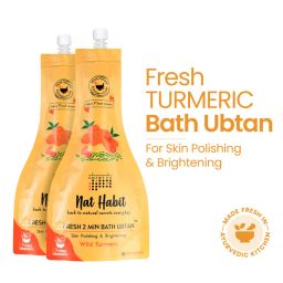 Nat Habit Fresh Bath Ubtan - Wild Turmeric Body Scrub For Body Detan, Pigmentation & Acne Control-picture-38