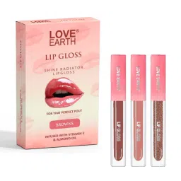 Love Earth Liquid Lip Gloss Browns - Pack of 3-image-24