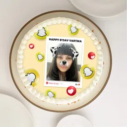 Snapchat Edible Photo Cake-image-35