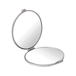 GUBB Travel Mirror Compact Cosmetic Bag Mirror for Women Magnifying Mirror for Makeup 5X - Silver-picture-0