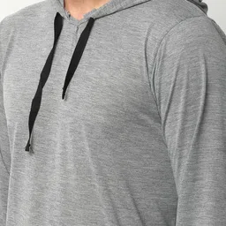 mack jonney VIMAL JONNEY Men Grey & Black Solid Night Suit D7_BLK_T_10_MLG_02 image 2