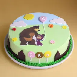 Masha N Bear Birthday Fun Cake-picture-14