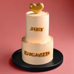 Golden Heart Engagement Cake-picture-26