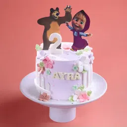 Masha N Bear Floral Fantasy Cake-image-9