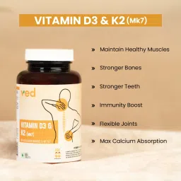 VEDayu Vitamin D3 K2 MK7 | Plant Based Veg Vitamin D3 Supplement Lichen Source with Vitamin K2 MK7 Menaquinone - 120 Veg Tablets image 3
