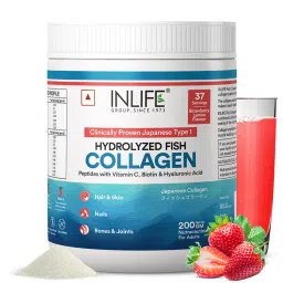 Inlife Japanese Fish Collagen Powder for Skin & Hair Collagen Supplements (Strawberry Lemon)-picture-14
