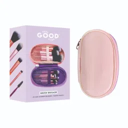 Feel Good Club Brush Brigade -10 Mini Makeup Blending Brush Set In Travel Pouch For Face Eyes & Lips image 2