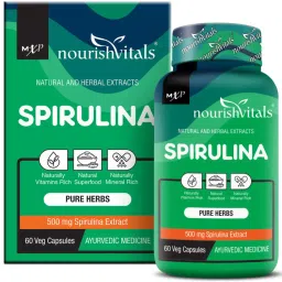 Nourish Vitals Spirulina Pure Herbs - 500mg Spirulina Extract - Naturally Vitamins Rich-picture-15