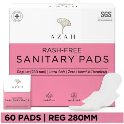 Azah Sanitary Pads For Women 100% Rash Free 3x More Absorbent Ultra Soft Reg - Pack of 60-image-41