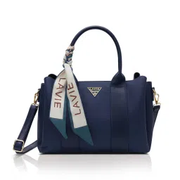 Lavie Signature Navy Blue Womens Tacoma 3C Medium Satchel Bag (M) image 2