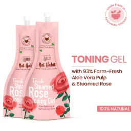 Nat Habit Fresh Steamed Rose Toning Face Gel, Oil Free Moisturizer for Pore Refining & Facial Glow-image-60