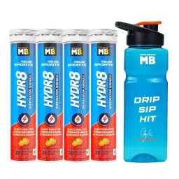MuscleBlaze Fuel One Sports Hydr8 Tablets - Zesty Orange (Pack Of 4) With Sipper-picture-14