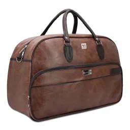 NFI Essentials Large Leather 20 Inch Duffle Brown Bag for Travel Men and Women Brown image 1