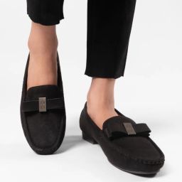 Yoho Black Bliss Comfortable Loafers for Women-picture-12