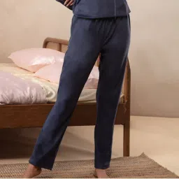 Nykd by Nykaa Velour Pants - Navy Blue Nys048-image-57