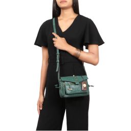 Hidesign GUEVARA 01 Women's Green Goat Leather Sling Bag-picture-35
