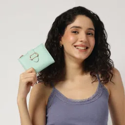 fastrack accessories Fastrack Green Solid Wallet image 1
