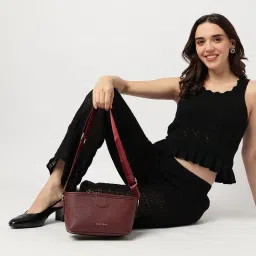 fastrack accessories Fastrack Red Solid Main Character Sling Bag image 1