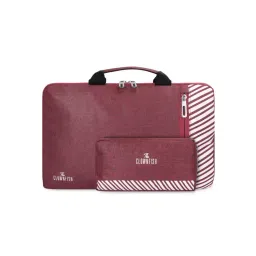 The Clownfish Combo Of Laptop Sleeves & Pouch For Unisex Adult -(Rex Maroon) Set of 2-picture-10
