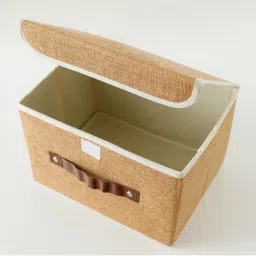 Kuber Industries Large Storage Box With LidFoldable Wardrobe Organizer For clothes (Khadi)-image-57