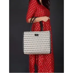 The Clownfish Faux Leather Women 14 Inch Laptop Tote Bag for Office-image-25