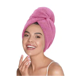 Mush Pink Bamboo Ultra Soft & Absorbent Hair Wrap Towel-image-31