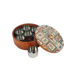 The Better Home Wooden Masala Box For Kitchen 7 Stainless Steel Jars-picture-10