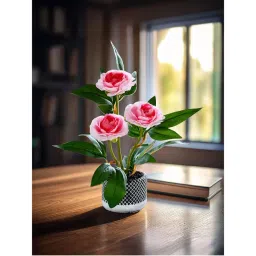 The Better Home Pink Beautiful Pink Flower Artificial Plant with Pot-image-34