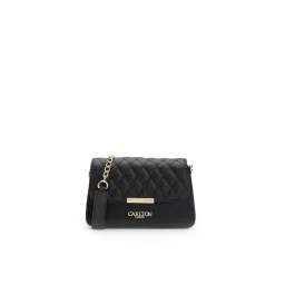 Carlton London Black Quilted Sling Bag-image-69