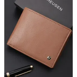 Van Heusen Men Formal Brown Textured Wallet-image-51
