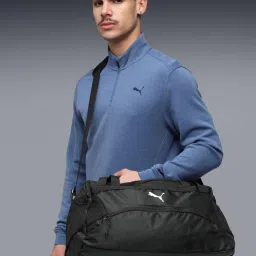 Puma Black Solid Training 24L Multi-Pocket Sports Duffle Bag With Detachable Strap-image-27